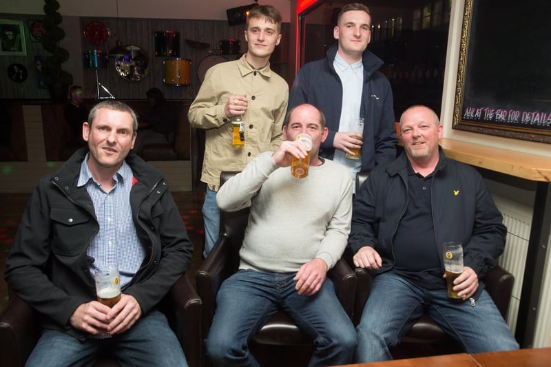 Paul, Simon, Neil, Lewis and Jake get their night out started in Mist Bar, in 2015.