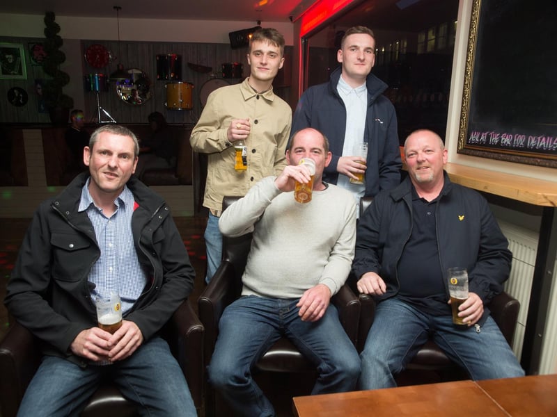 Paul, Simon, Neil, Lewis and Jake get their night out started in Mist Bar, in 2015.
