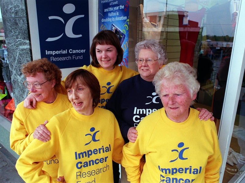 May 1999 and staff at Imperial Cancer Research Fund's charity shop were preparing for a sponsored walk. Pictured, from left, are Gladys Ellis, Dot Mounteney, Susan Davison, Kath Slade and Mavis Dodd.