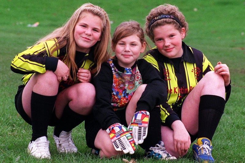 October 1999 and Victoria Lancashire, Stephanie Burn (goalkeeper) and Claire Warren were member of the girls football team at St. Bartholomew's C of E Primary School.