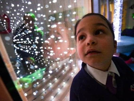 A new sensory room has opened at Boundary Primary, pictured is 6-year-old Mia.
Photo: Daniel Martino