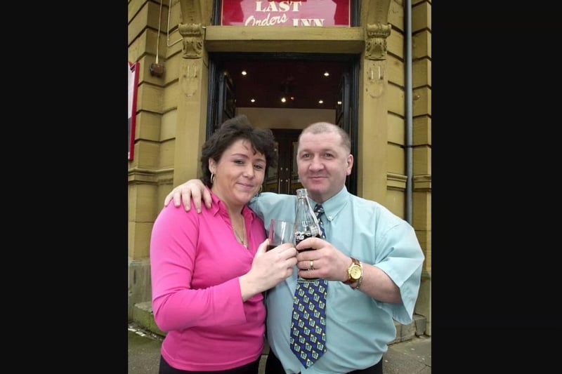 Former boxer Louis Veitch has taken over as landlord of The Last Orders Inn, on Bond Street Blackpool....Louis is pictured outside the pub with wife Sandra.