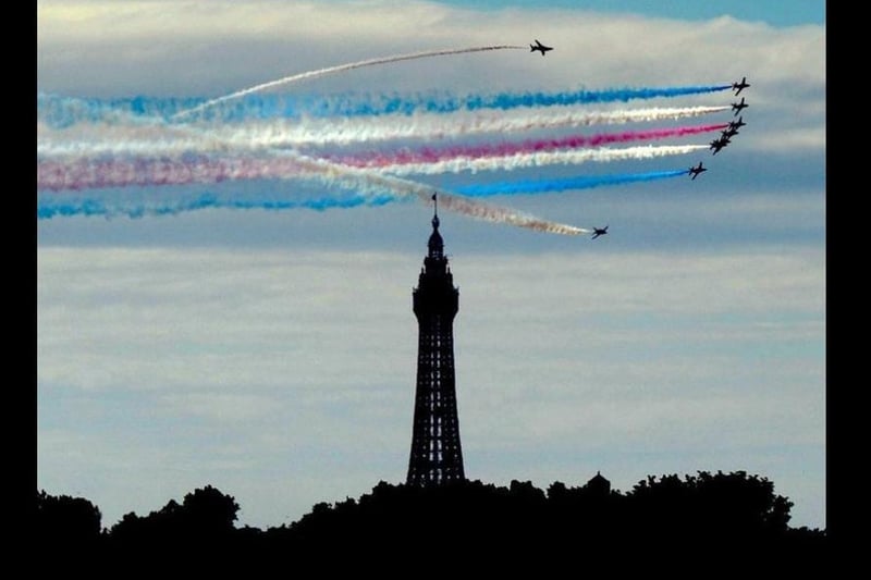 Two Great British institutions: The Red Arrows and Blackpool Tower