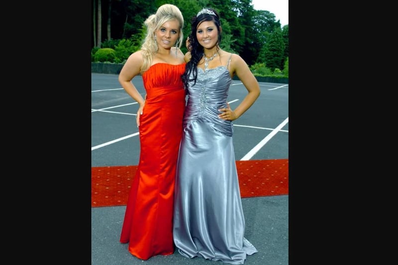 Prom night for Sarah Nicholas and Melissa Coupe of All Hallows Catholic High School, Penwortham at The Pines in 2010