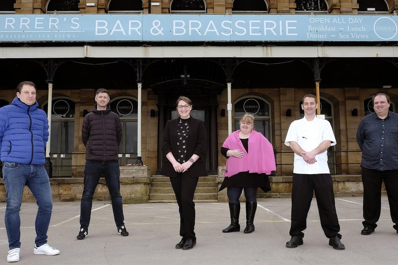 The team are events officer Ross Anderson, marketing manager Stephen Deacon, senior supervisor Jess O'Neill, Rachel Nicholson venue manager, head chef Dale Simpson and front of house and food and beverages manager Chris Thompson.