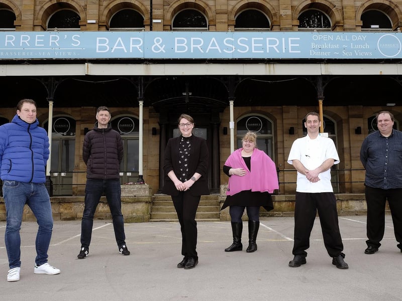 The team are events officer Ross Anderson, marketing manager Stephen Deacon, senior supervisor Jess O'Neill, Rachel Nicholson venue manager, head chef Dale Simpson and front of house and food and beverages manager Chris Thompson.