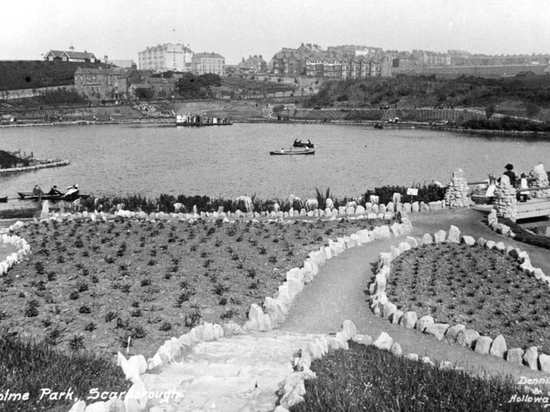 This view over the lake shows how undeveloped the area was in the early 20th century.