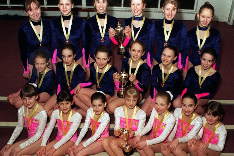 February 1996 and three teams from Otley Rhythmic Gymnastics Club were celebrating after winning gold medals at the Rhythmic Gymnastics British Group Championships.