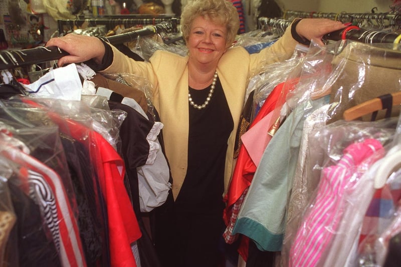 This costume designer Cherie Sharpe, among some of her garments at Dress Circle in the town.