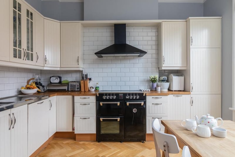 There is plenty of space in the traditional kitchen