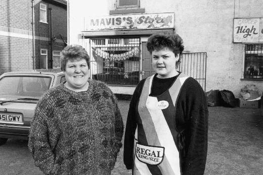 Mavis and Nicola Eden outside their Featherstone shop.