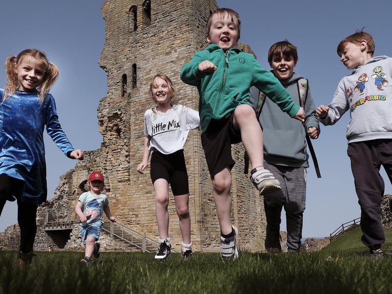 Children enjoy the sunshine.