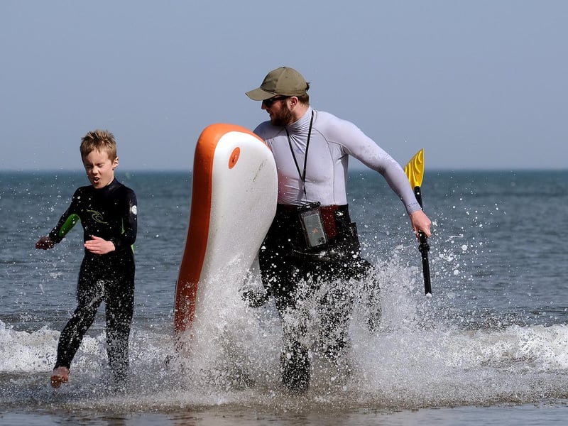 Cooling off in the North Sea.