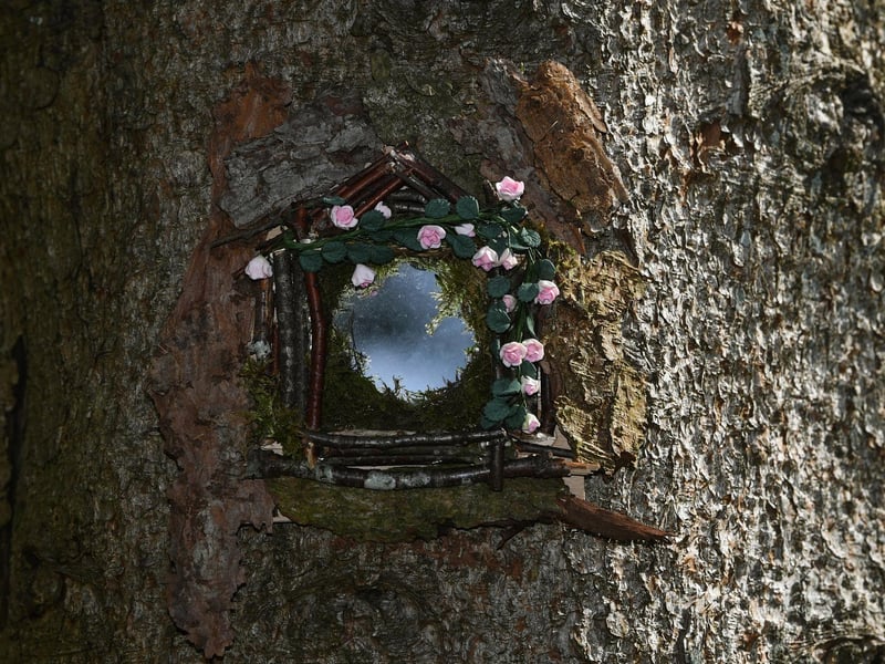 One of the magical fairy windows created by artist Ms Roberts