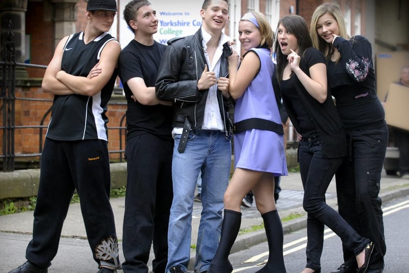 Yorkshire Coast College BTEC Performing Arts students Luke Harper (L), Jordan Lonsdale, Bradley Veitch, Milly Clark, Mica Hicks, and Shelley Lanvits, and dozens of other students recreated numbers from Grease at 'A Night To Remember' charity show at the YMCA, along with other local dance groups and singers.