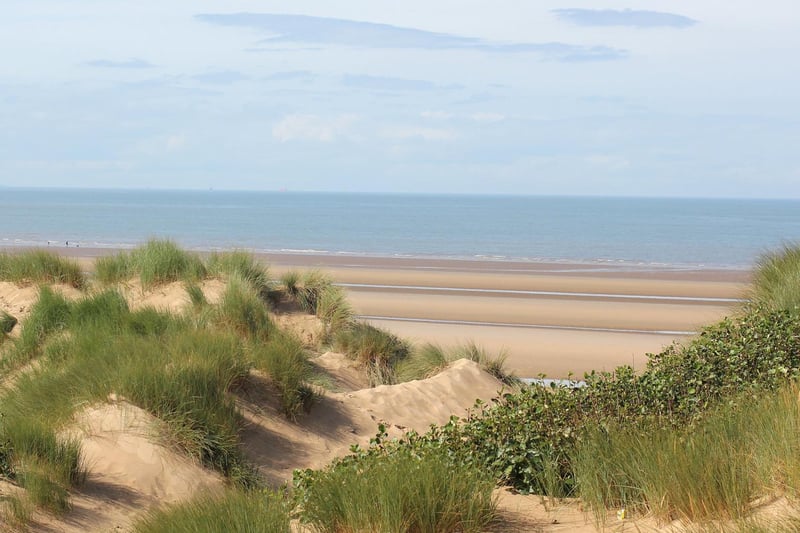 Formby Beach is ideal for families, with a large car park, picnic areas and waymarked paths to the beach, dunes and woods. The high dunes afford excellent views across the Irish Sea and on clear days after rain, even the mountains of Cumbria can be seen.