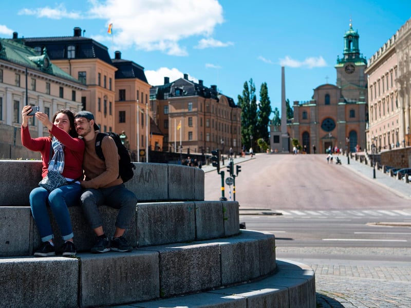 In the Swedish capital temperatures are forecast to reach just 7 degrees C today.