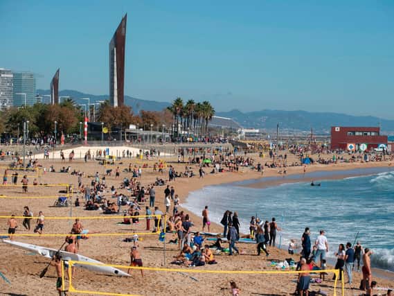 Bogatell beach in Barcelona. Photo by Josep Lago/AFP via Getty Images