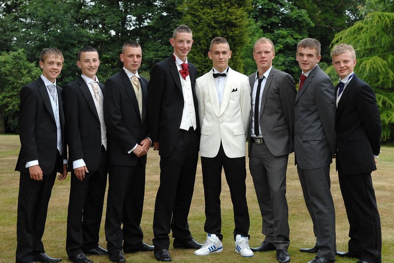 from left, Daniel Almond, Matthew Sumner, Sean Wain, Ryan Craven, Shaun Briscow, Adam Halton, Ryan Jones and George Nicholson