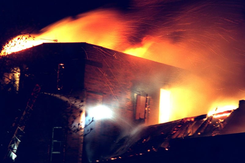 The Central Vilna Synagogue on Harrogate Road was devastated by fire.