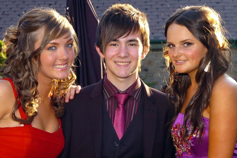 St Bede's Catholic High School leavers ball at Ribby Hall Leisure Village. From left, Christina Fearon, Lewis Hayward and Lizzie Sullivan