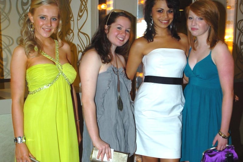 Arnold Sixth Form leavers ball at the Horseshoe Bar, Blackpool Pleasure Beach.
Pic L-R: Claire Harbourne, Lizzie Salmon, Olivia McCrea-Hedley and Jessica Brown.