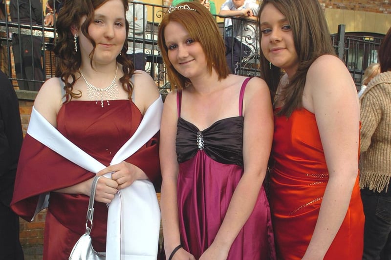 School proms 2009, Montgomery School at the De Vere Hotel, Blackpool.
Pic L-R: Tiffany Richardson, Natasha Muscroft and Michelle Fensome
