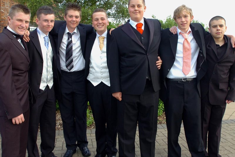 School proms 2009, Montgomery School at the De Vere Hotel, Blackpool.
Pic L-R: Craig Simkiss, Jamie Blenkhorn, Sean Ward, Declan Scott, Jake Ashton, Matt Hill and James Hoy.