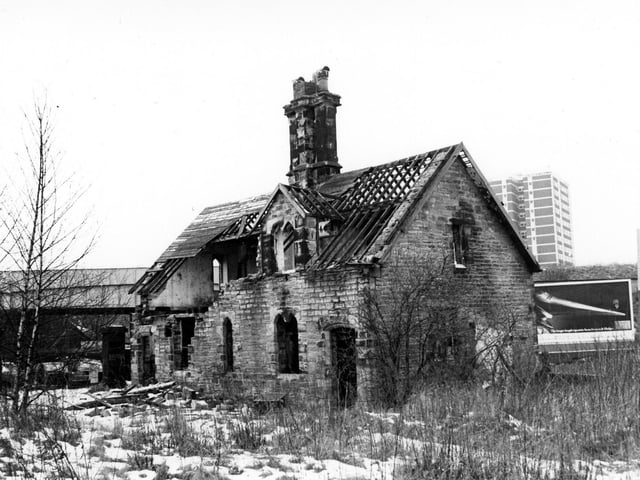 These old properties in Wortley were known as Railway Cottages, and are seen here in the process of demolition. The cottages were located in the marshalling yard at the side of the Copley Hill Engine sheds.