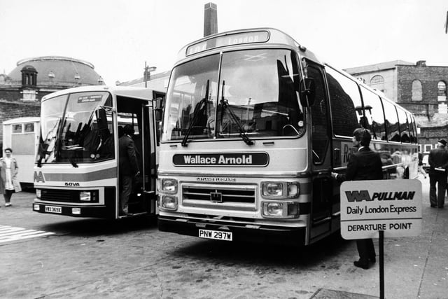 Wallace Arnold launched its 'rapide service' to London from Leeds.