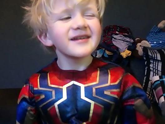 Three-year-old Bailey Ash as Spider Man sent to us by Zoe Taylor.