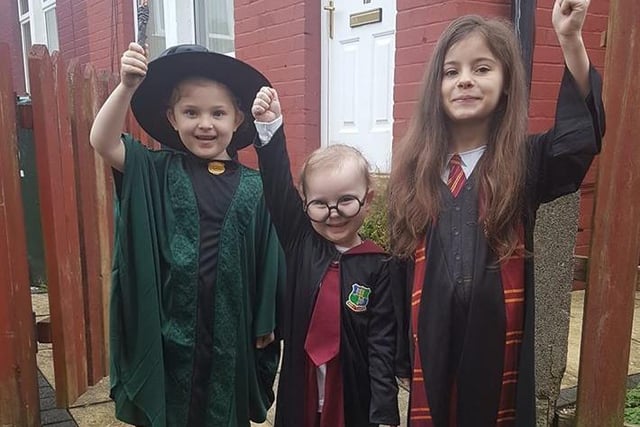 Meet Harry Potter, Hermione Granger and Professor Minerva McGonagal. The photo was sent to use from Anna-Marie Scott.