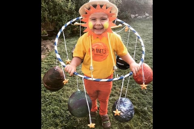 Thanks to mum Lucinda from Thornton-Cleveleys for sending us this picture. In her Facebook post she said: "His nursery have done dress up as a word... his word is PLANETS."