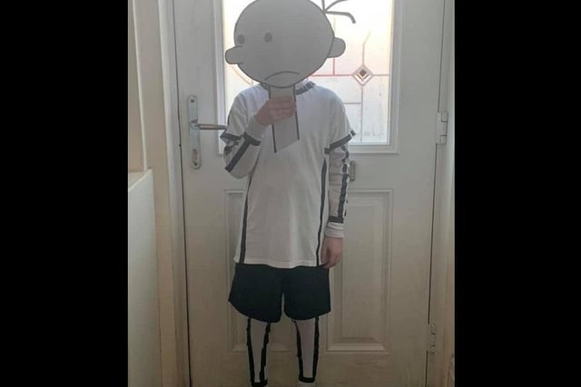 Thanks to Traci Davidson for sending this picture of Joshua dressed as Greg Heffley from Diary of a Wimpy Kid.