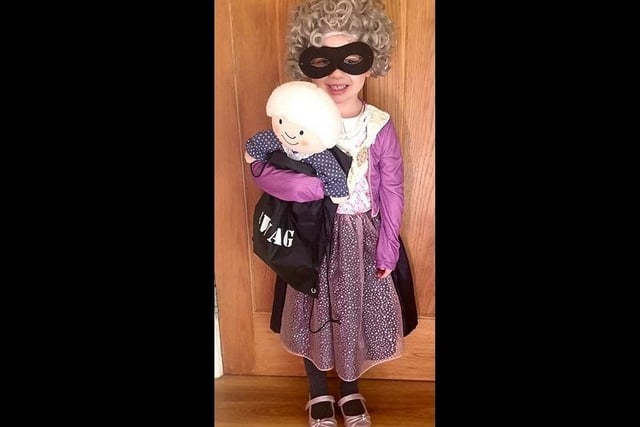 Don't mess with Cassie-Mae! Here is she is dressed as Gangsta Granny. Picture: Nicola Holmes