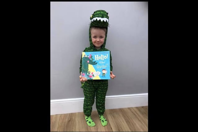 Jake age 4 as the crocodile from his favourite story