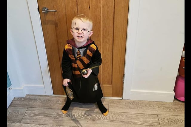 Jack Rydeheard age 3 as Harry Potter