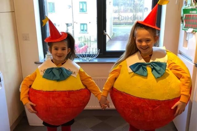 Jane-Ann Airey sent this photo of Tweedle Dee and Tweedle Dum Evie and Ava.