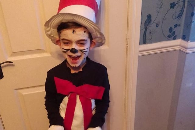 Juliet Franks's other son is The Cat In The Hat. She says her boys loved helping her make their costumes.