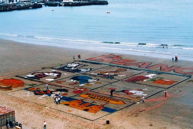 Scarborough school students helped to create the worlds largest comic strip in 1988, a record which still stands. They transformed a section of South Bay beach into a giant front page of The Beano.