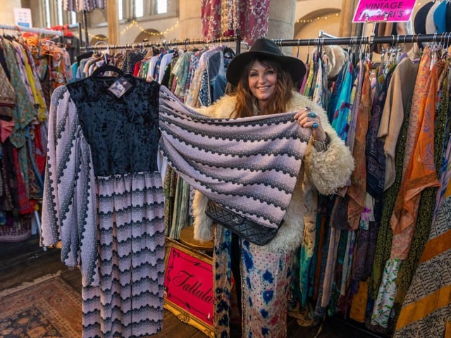 Adele Atherton, from Tallula Vintage, with a selection of her stock