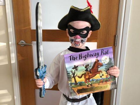 Archie Casson from St.Peter's Primary School aged 5 as The Highway Rat.