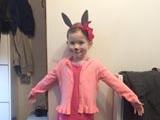 Ella, age five, as Lily Bobtail from Peter Rabbit.