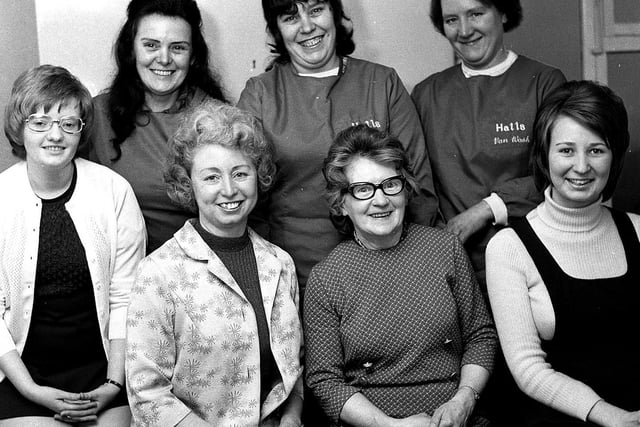 Staff from Halls Bakery in 1973