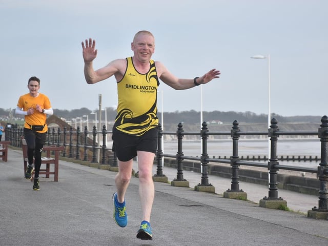 Simon Ellerker, with clubmate Ben Edwards close behind