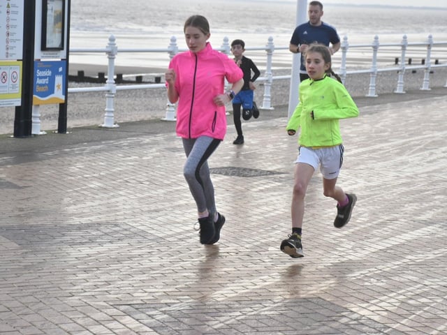Sisters Becky and Annabelle Miller in action at the New Year's Day race