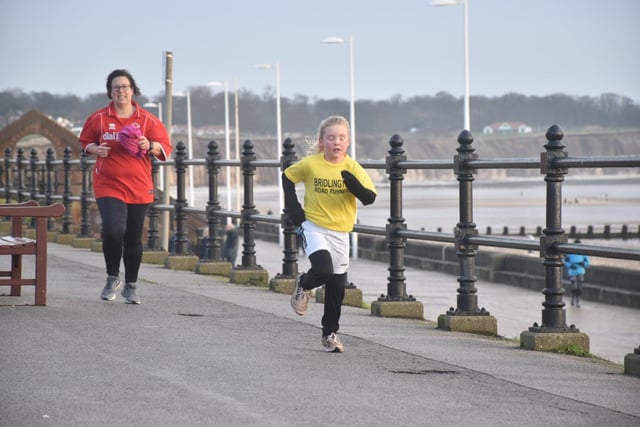 Action from the New Year's Day run
