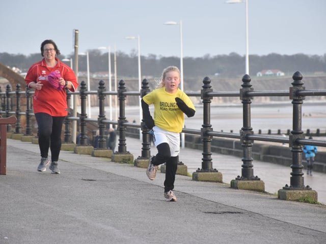 Action from the New Year's Day run