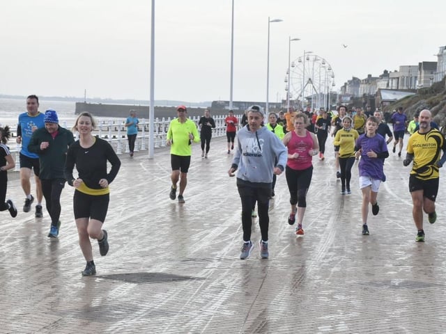 Wearing the grey hoodie in centre is Bridlington RR's Jason Pointez. Heidi Baker in pink top just behind him and Alan Feldberg in the BRR shirt on the right