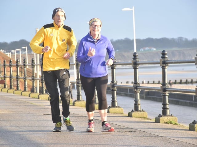 Action from the New Year's Day run